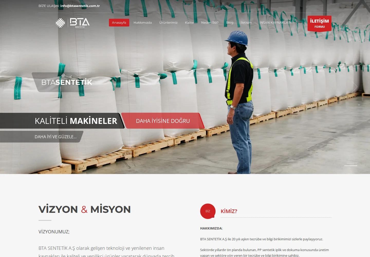 BTA Sentetik web sitesi ekran görüntüsü